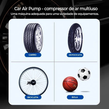 MINI COMPRESSOR FULU DE AR PORTÁTIL RECARREGÁVEL