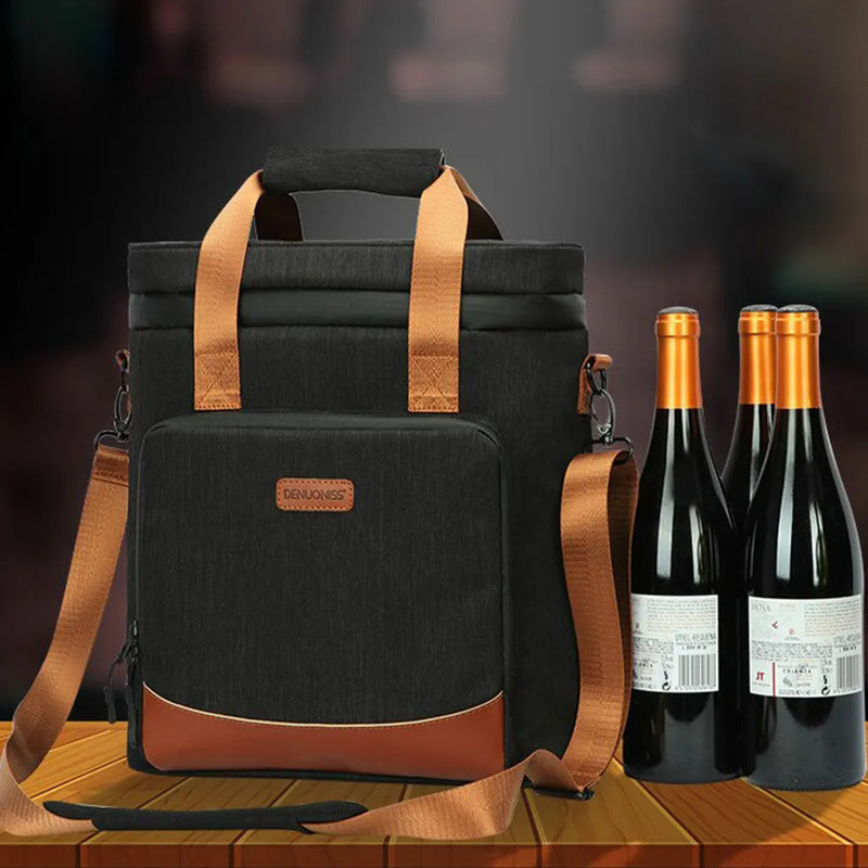 BOLSA TÉRMICA PORTA VINHOS E TAÇAS