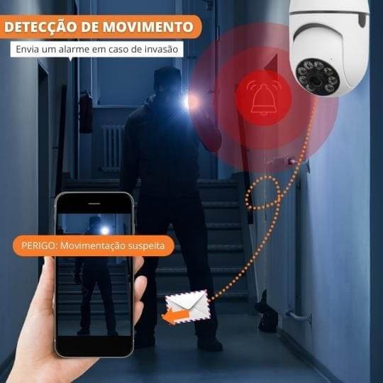 CÂMERA DE SEGURANÇA FULL HD WI-FI-INTELIGENTE 360°