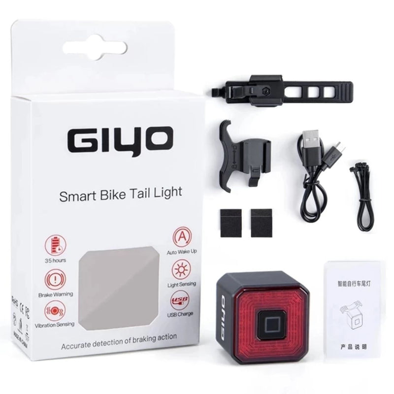 Lanterna Traseira Ciclismo Inteligente GIYO Bike Á Prova D'Água Recarregável