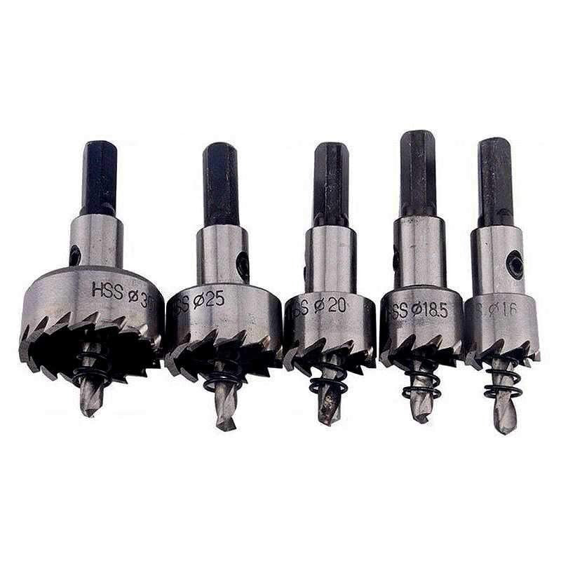 KIT 5 BROCAS SERRA COPO TITÂNIO PARA FERRO, METAL, MADEIRA