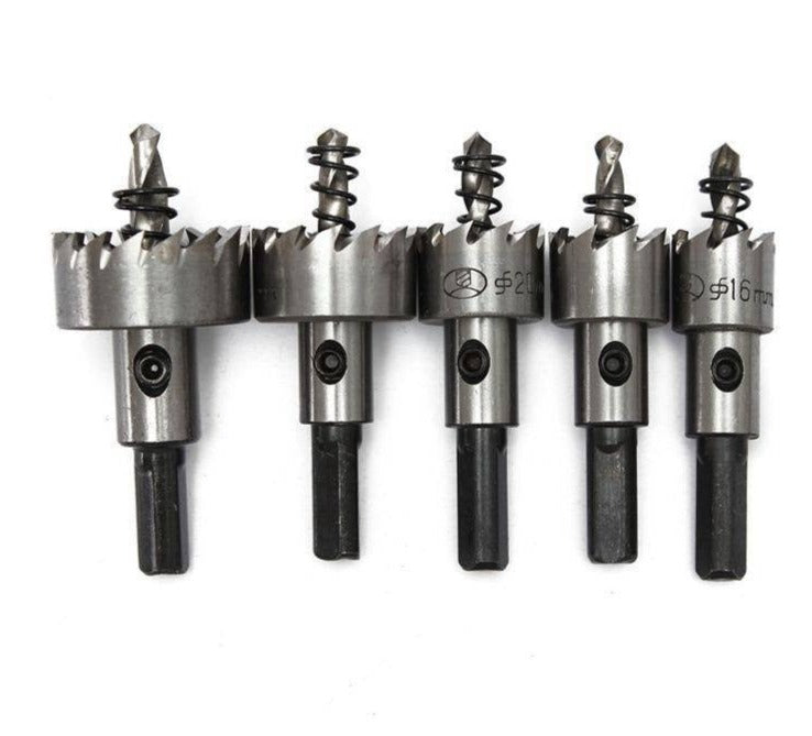 KIT 5 BROCAS SERRA COPO TITÂNIO PARA FERRO, METAL, MADEIRA