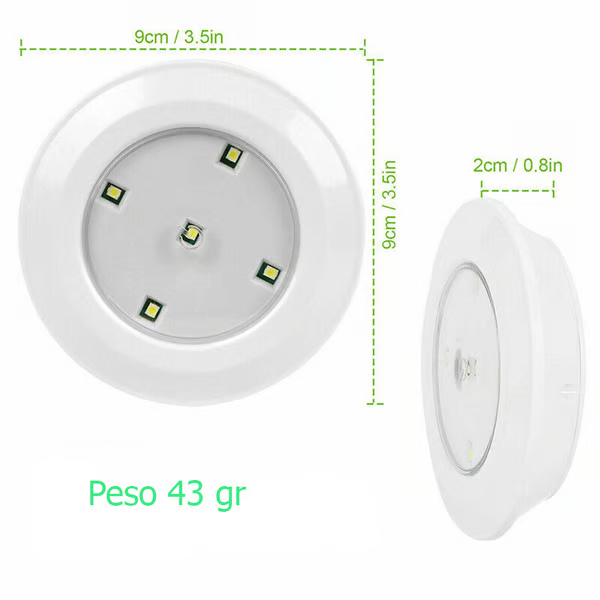 KIT 3 LUMINÁRIAS DE LED INTELIGENTES COM CONTROLE REMOTO