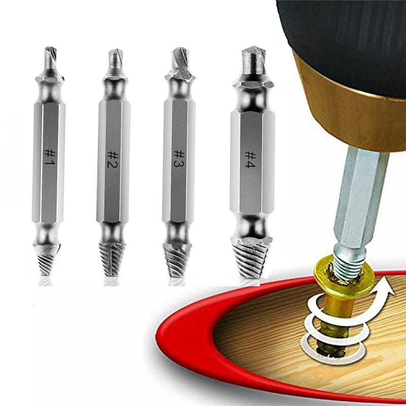 KIT COMPLETO 5 BROCAS EXTRATOR DE PARAFUSO SUPER RESISTENTE