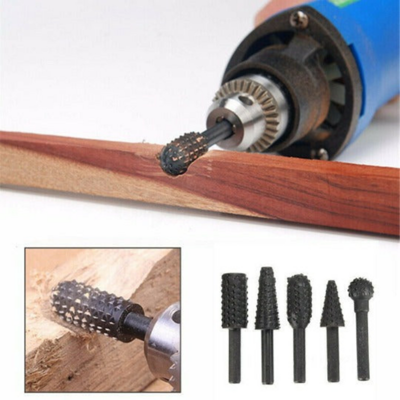 KIT COMPLETO DE BROCAS ROTATIVAS COM 5 PEÇAS Kit Completo Brocas Rotativas 5 Peças