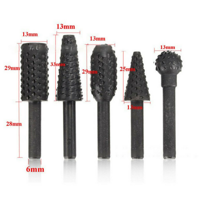 KIT COMPLETO DE BROCAS ROTATIVAS COM 5 PEÇAS Kit Completo Brocas Rotativas 5 Peças