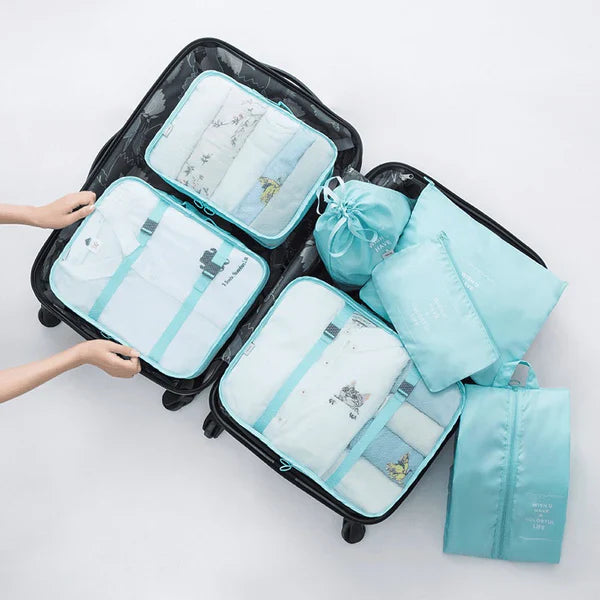 KIT ORGANIZADOR DE MALAS PARA VIAGENS - COMPRE 4 E LEVE 7