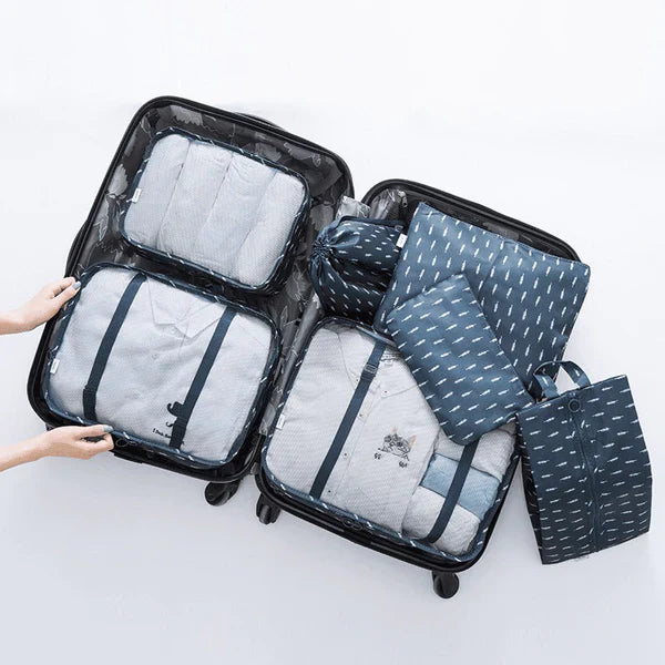 KIT ORGANIZADOR DE MALAS PARA VIAGENS - COMPRE 4 E LEVE 7