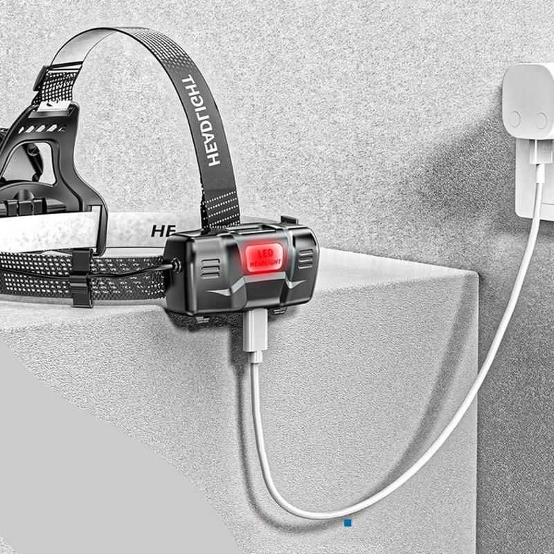 LANTERNA DE CABEÇA ZOOM SUPER POTENTE USB - RECARREGÁVEL