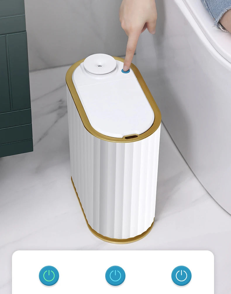 Lixeira Automática Impermeável com Aromaterapia | WaveBin