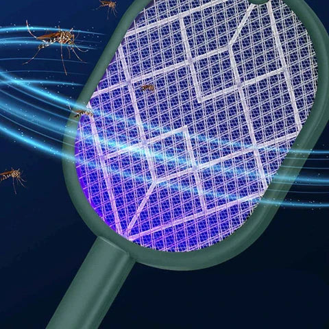 RAQUETE ELÉTRICA MATA MOSQUITO COM LED ULTRAVIOLETA