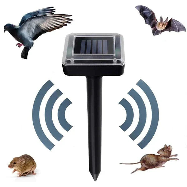 Repelente Ultrassônico Solar para Pragas de Jardim Impermeável