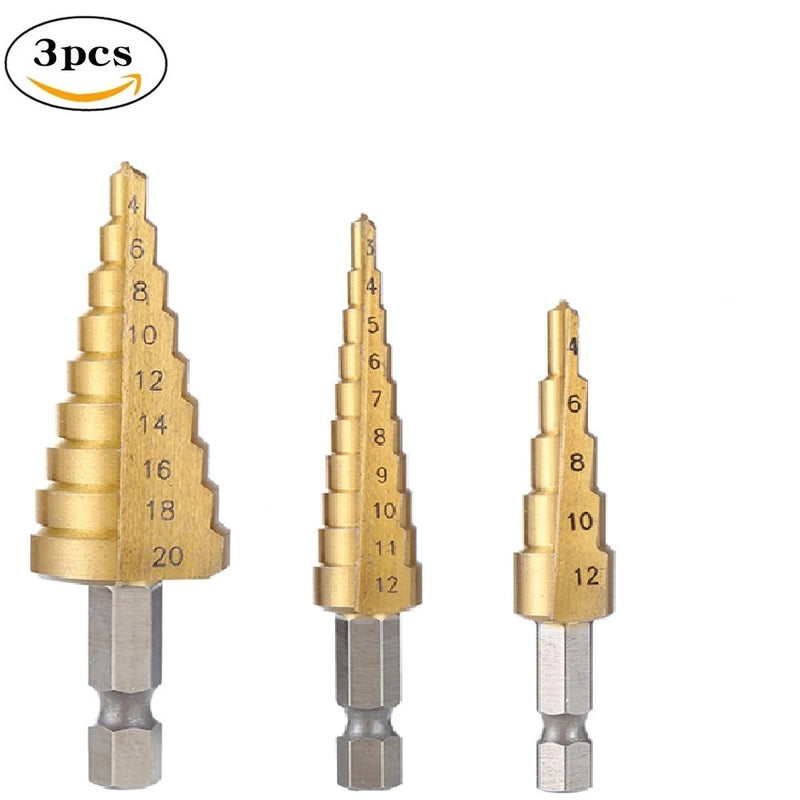 Conjunto de Brocas Titanium 3pçs 12mm / 412mm / 420mm - Fulu