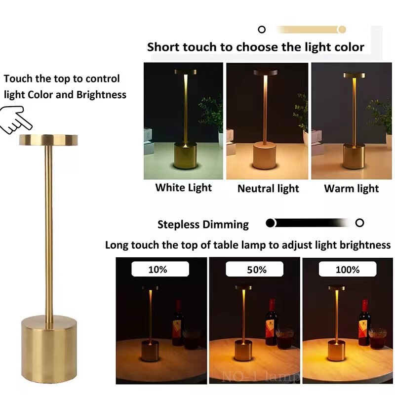 Luminária de Mesa e Abajur Móvel - TouchFulu