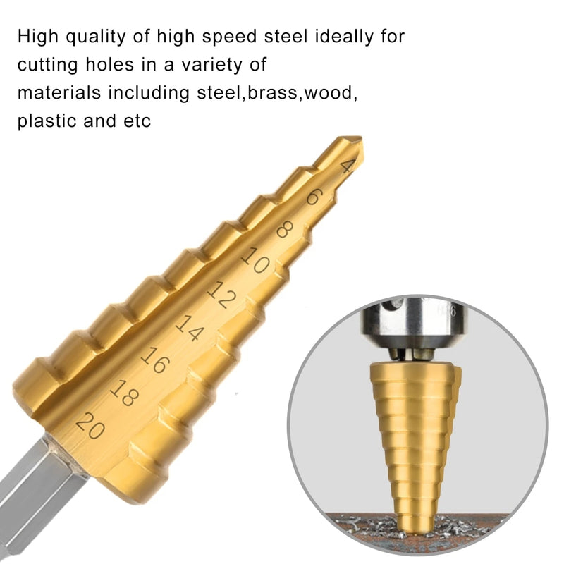 Conjunto de Brocas Titanium 3pçs 12mm / 412mm / 420mm - Fulu