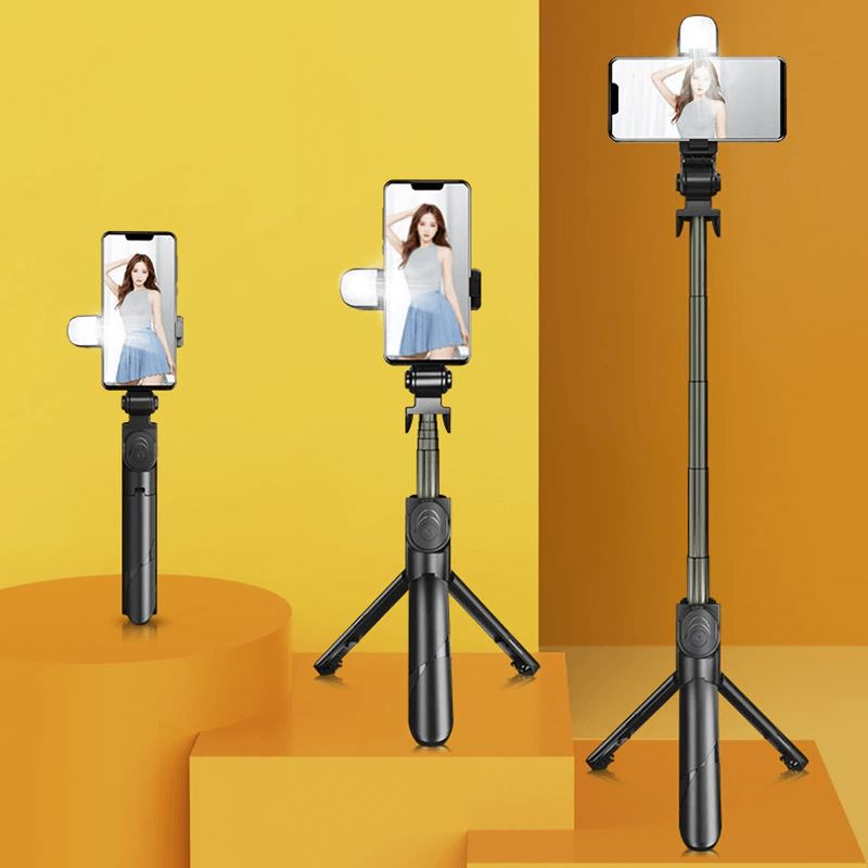 TRIPÉ PARA CELULAR FULL LIGHT - BLUETOOTH, LUZ E CONTROLE REMOTO