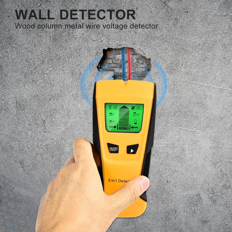 DETECTOR DE BARREIRAS - SCANNER DE PAREDE 3 EM 1