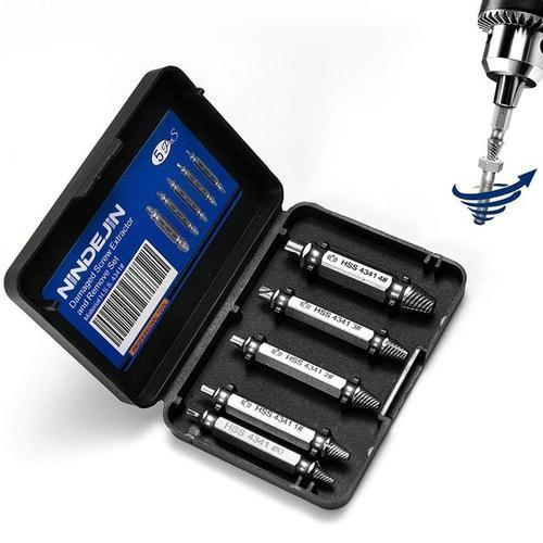 KIT COMPLETO 5 BROCAS EXTRATOR DE PARAFUSO SUPER RESISTENTE