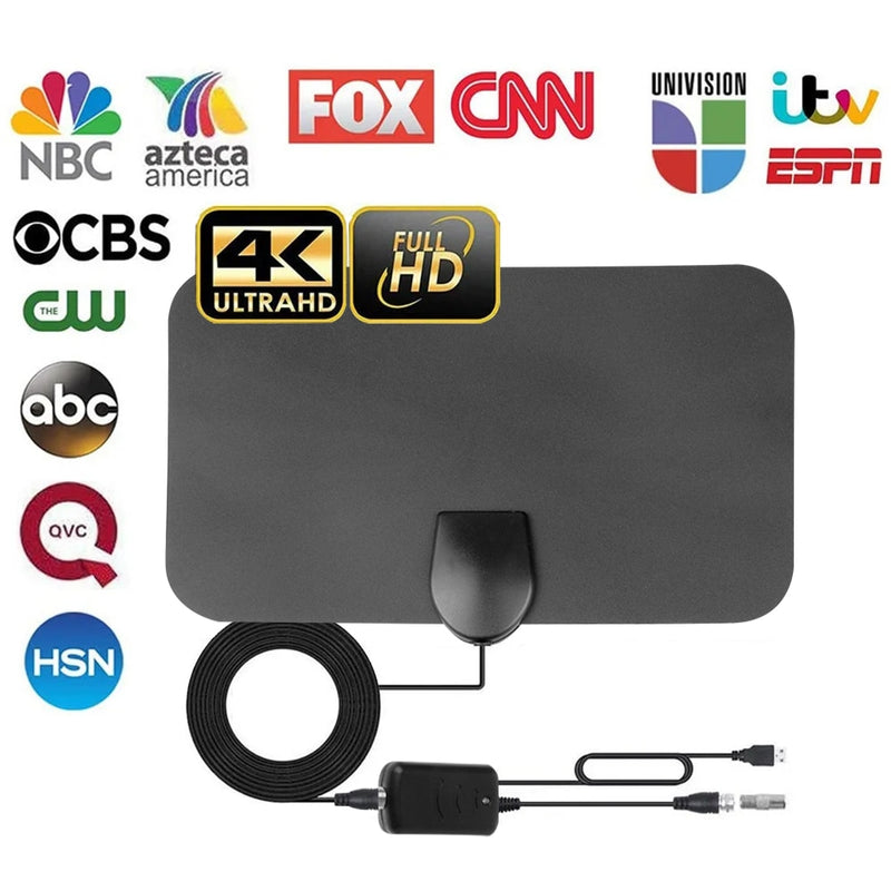 Antena Digital Interna Amplificada HDTV 4K Fulu - Zero Cobranças em sua TV